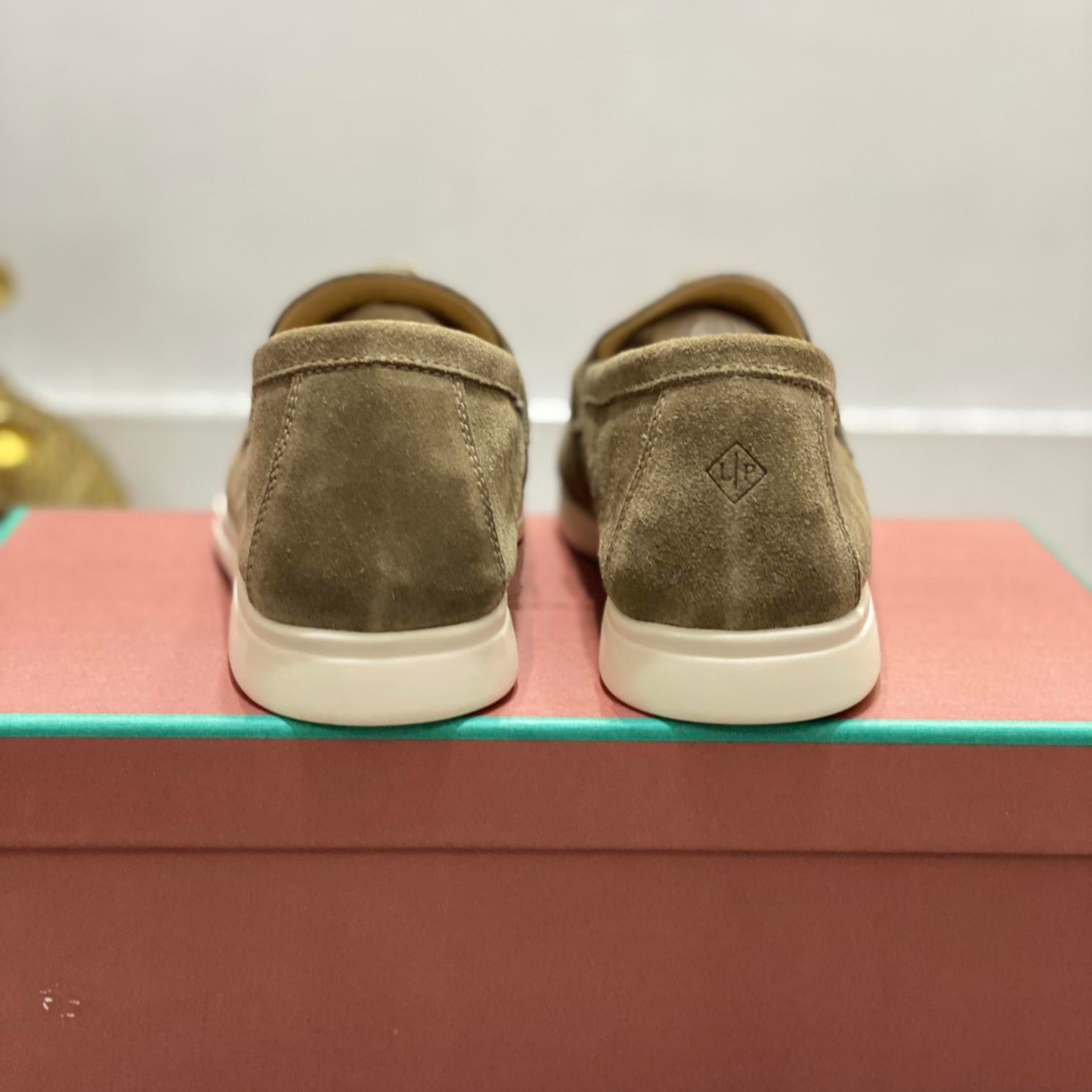 Loro Piana Summer Walk Suede Loafers - Olive