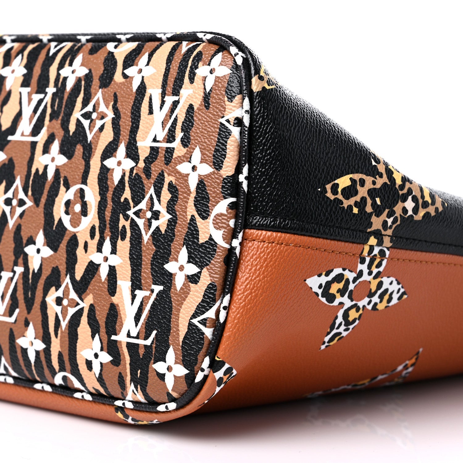 Louis Vuitton Giant Jungle Neverfull MM Tote Bag - Black and Brown