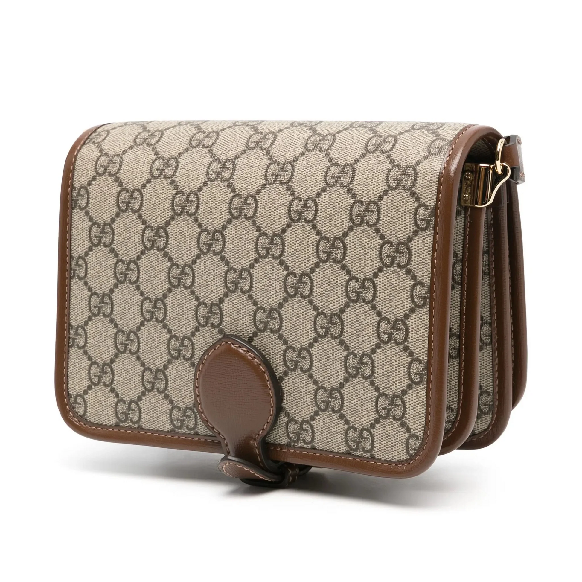 Gucci GG Supreme Mini Interlocking Shoulder Bag – Beige