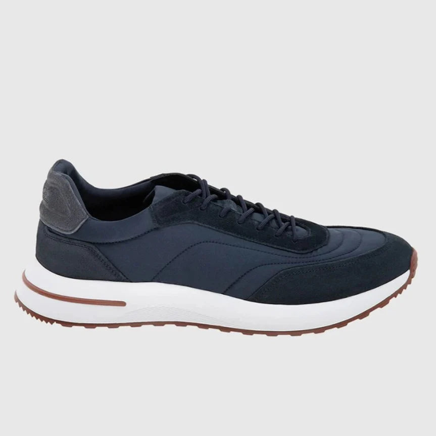 Loro Piana Weekend Evo Suede Sneakers - Navy Blue (082)