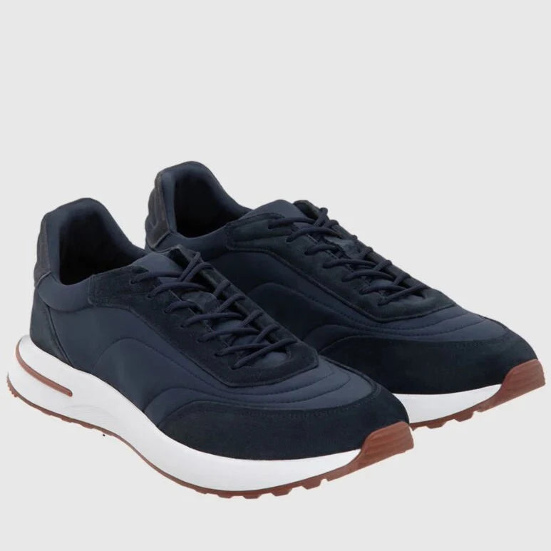 Loro Piana Weekend Evo Suede Sneakers - Navy Blue (082)