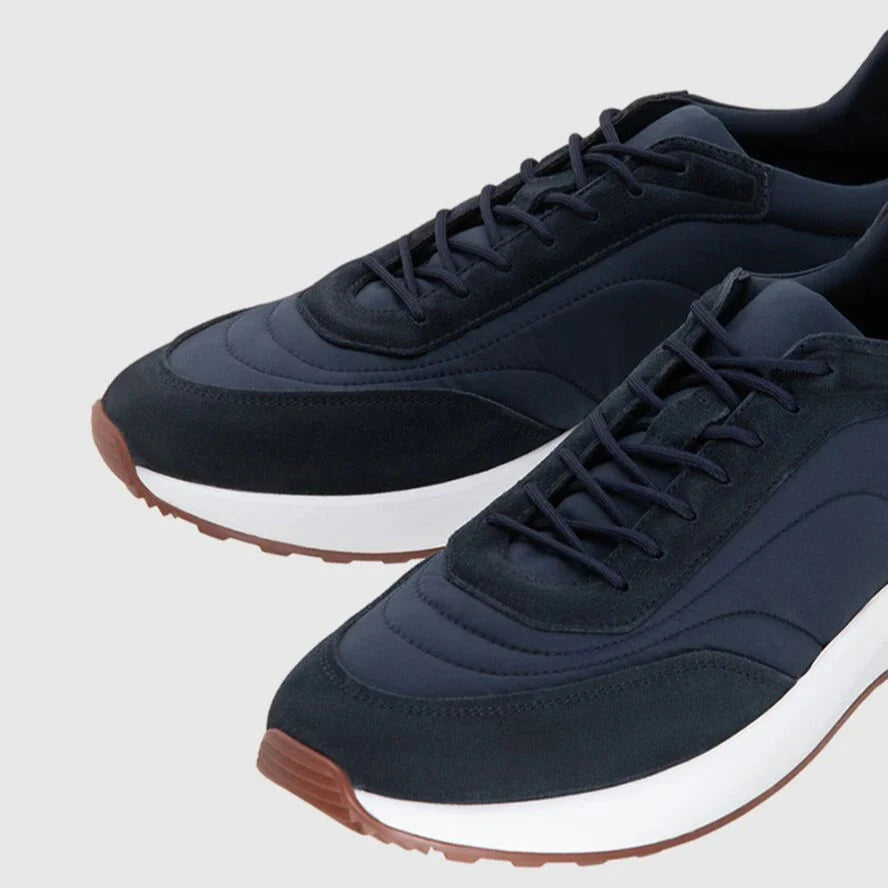 Loro Piana Weekend Evo Suede Sneakers - Navy Blue (082)