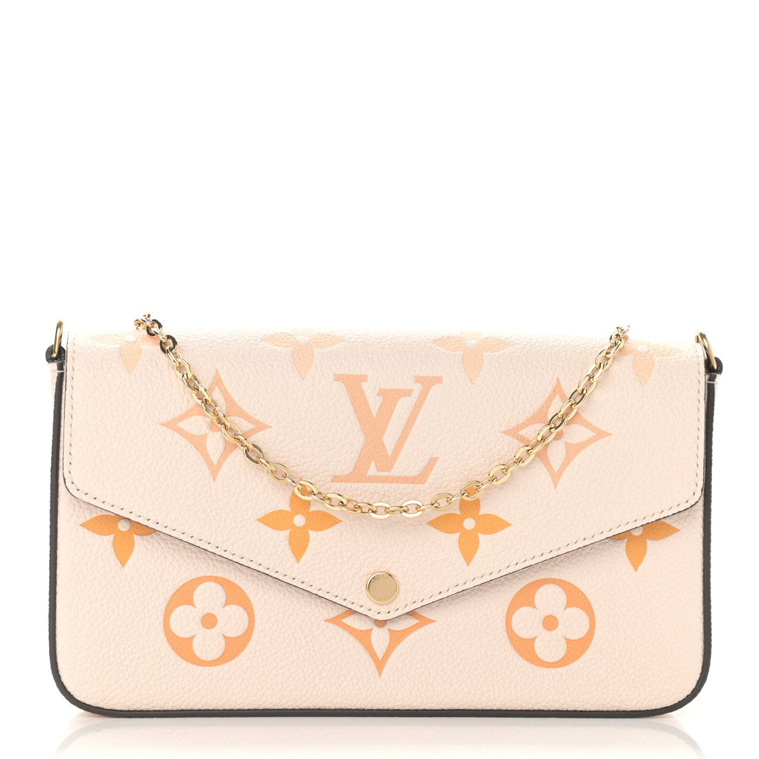 Louis Vuitton Félicie Pochette Chain Wallet - Cream Saffron