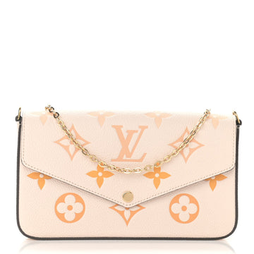 Louis Vuitton Félicie Pochette Chain Wallet - Cream Saffron