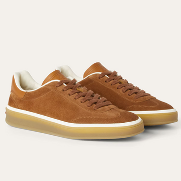 Loro Piana Tennis Walk Suede Calf Split Sneakers - Bark Wood (E0CF)