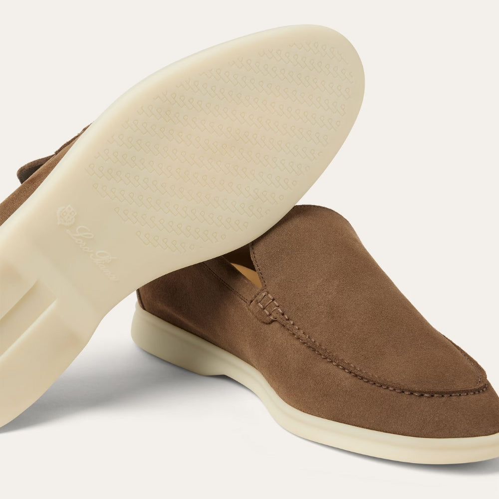 Loro Piana Summer Walk Suede Loafers - Dusk (H0X4)