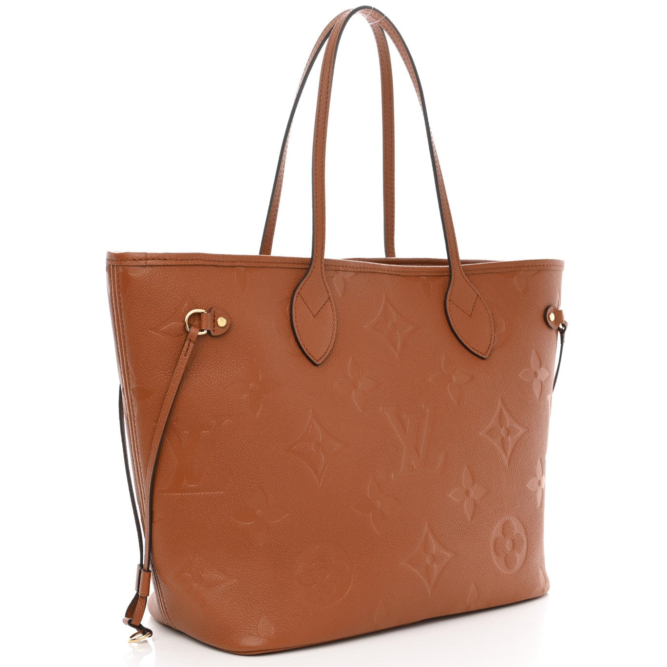 Louis Vuitton Empreinte Monogram Giant Neverfull MM Tote Bag - Cognac