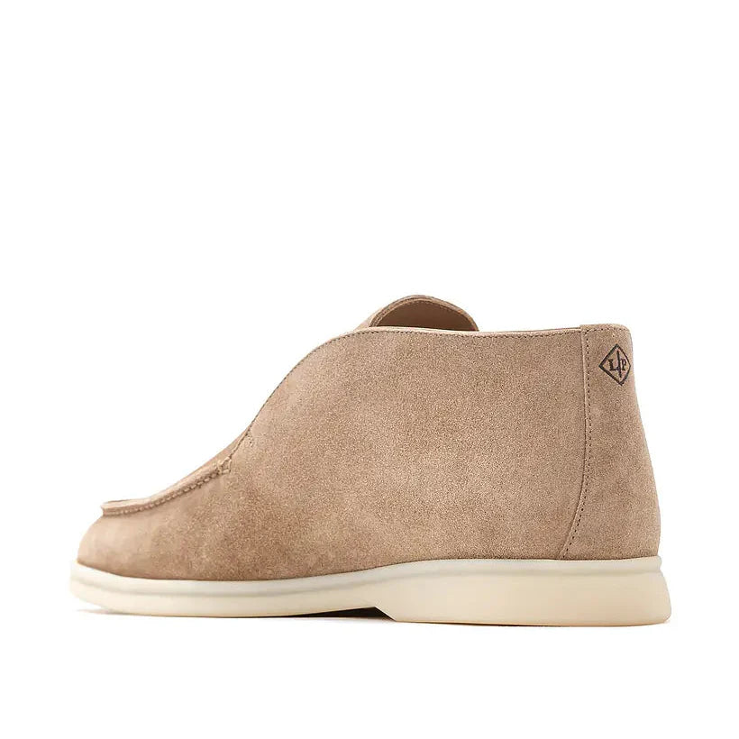 Loro Piana Open Walk Suede Ankle Boots - Beige (217)