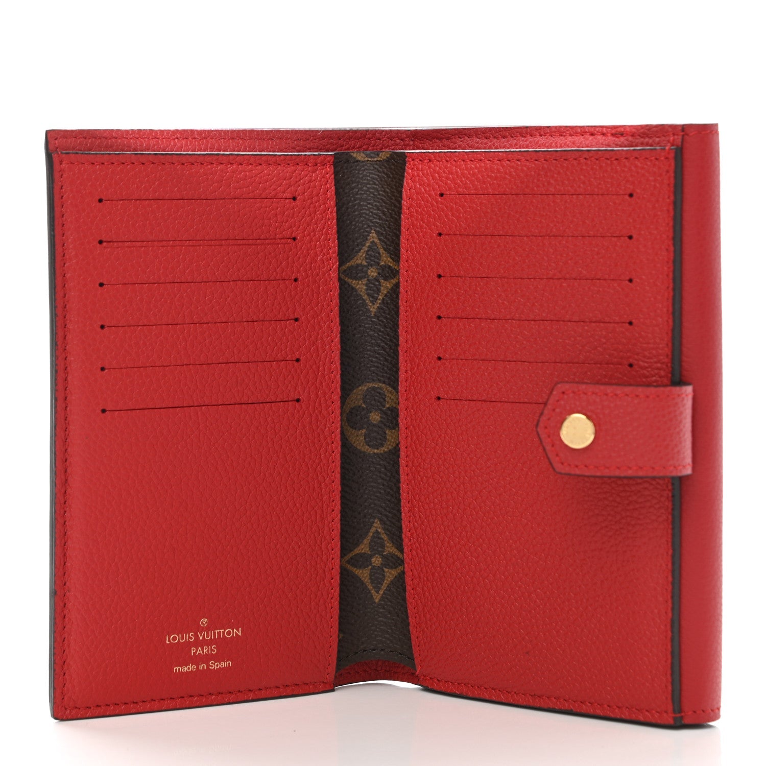 Louis Vuitton Compact Wallet Pallas - Red & Brown