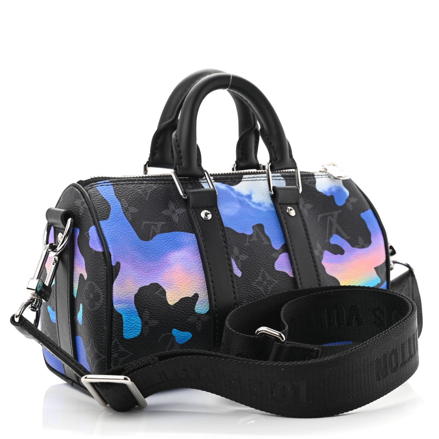 Louis Vuitton Monogram Eclipse Keepall Bandoulière 25 Handbag - Sunrise