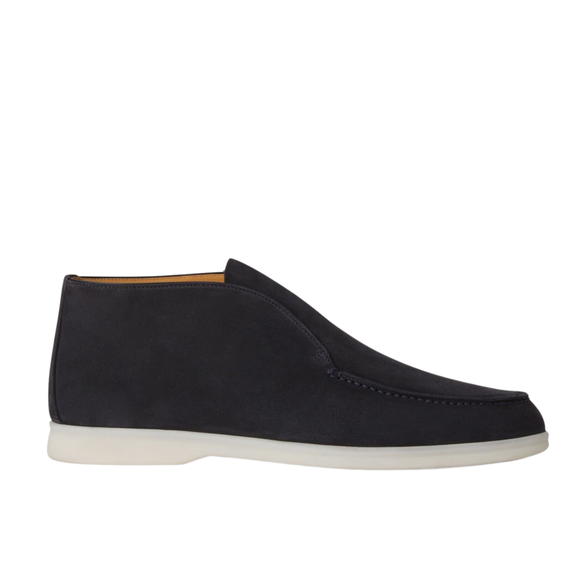 Loro Piana Open Walk Suede Ankle Boots - Black