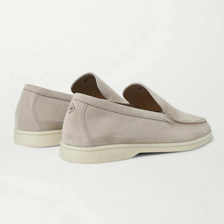 Loro Piana Summer Walk Suede Loafers - Sand
