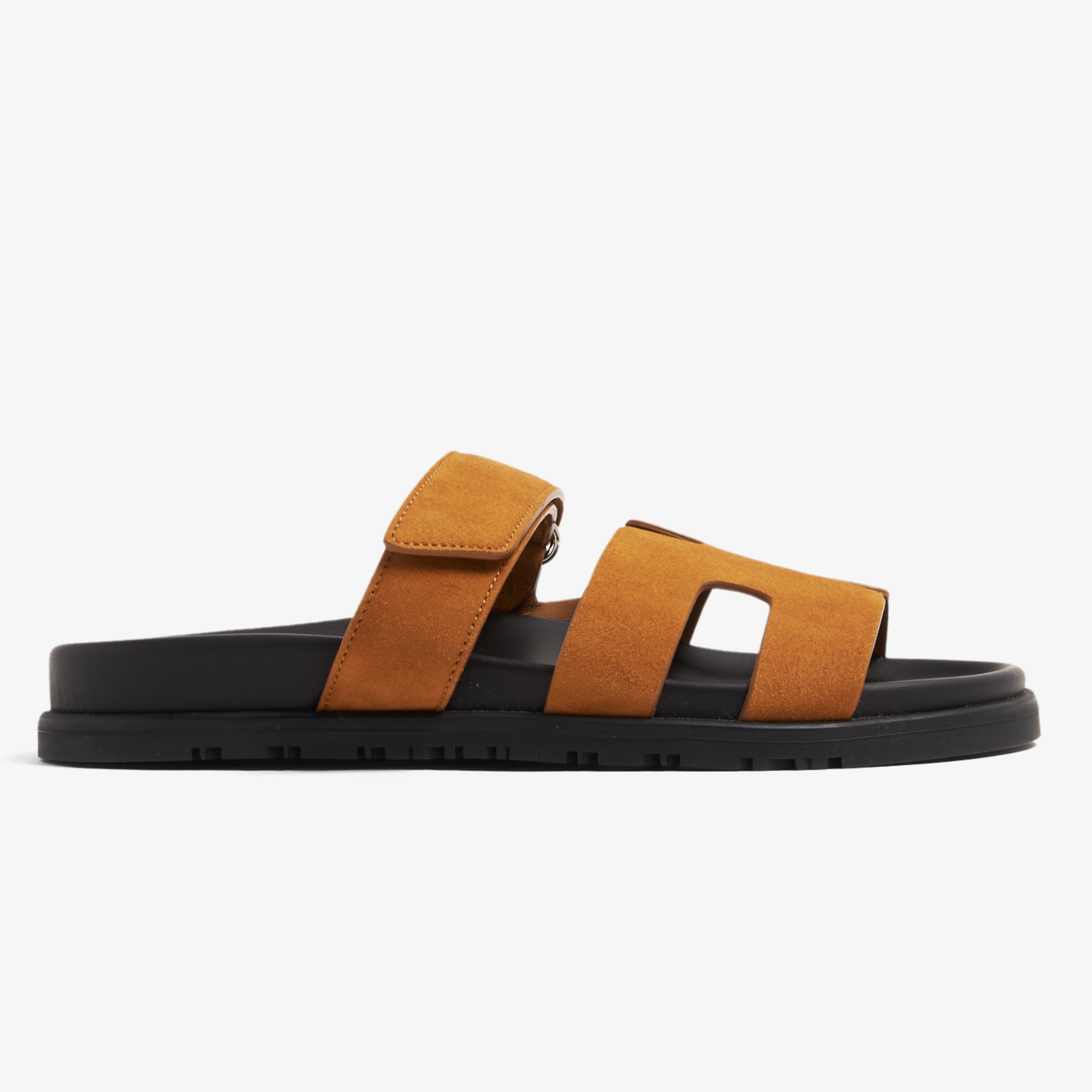 Hermes Chypre Suede Sandals - Caramel Brown