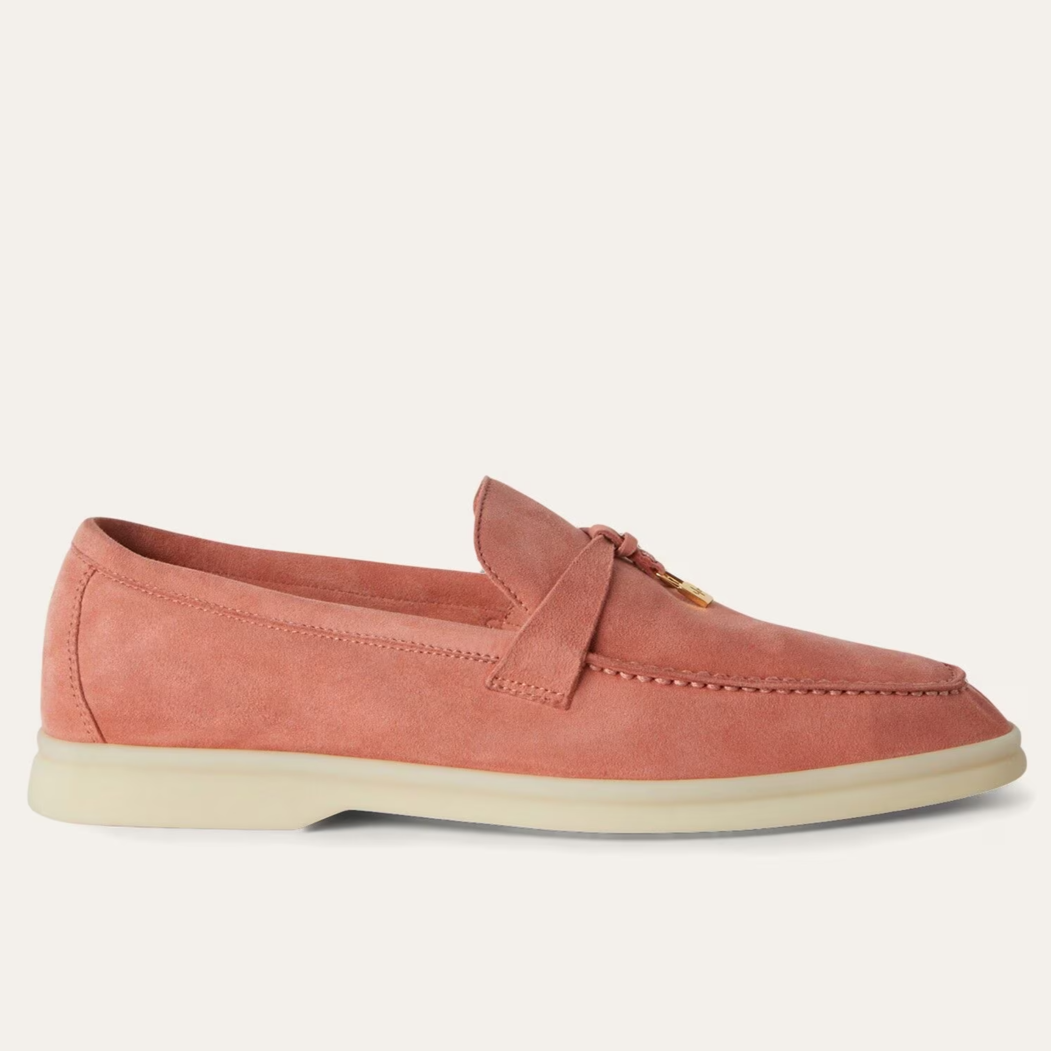 Loro Piana Summer Charms Walk Suede Loafers -  Wild Mauve