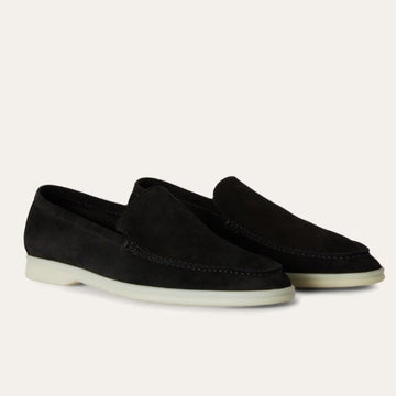 Loro Piana Summer Walk Suede Loafer - Black (8000)
