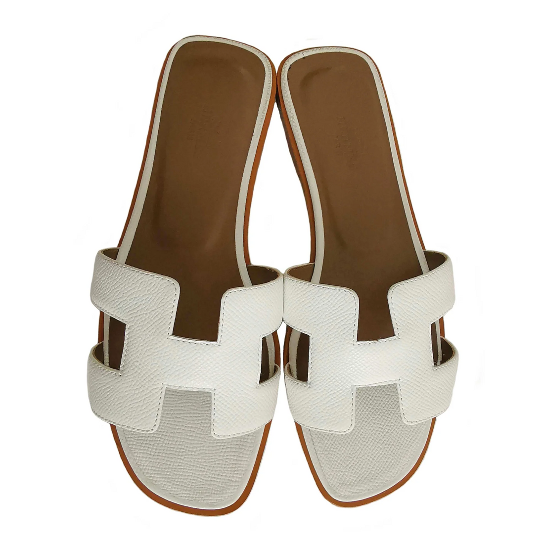 Hermes Oran Sandals - White