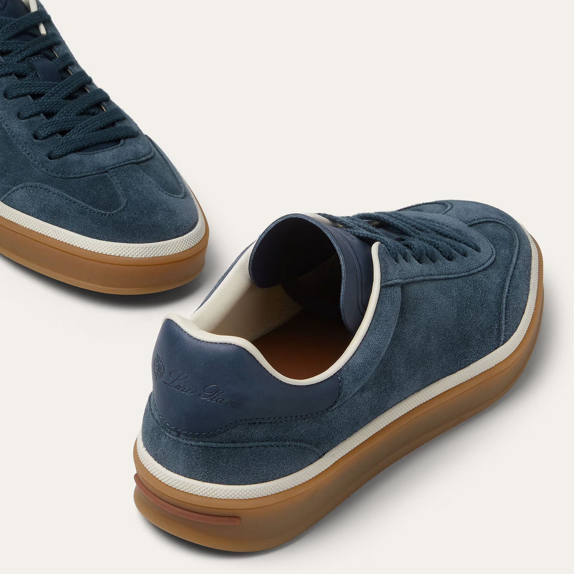 Loro Piana Tennis Walk Suede Calf Split Sneakers - Black Figs (W1CQ)