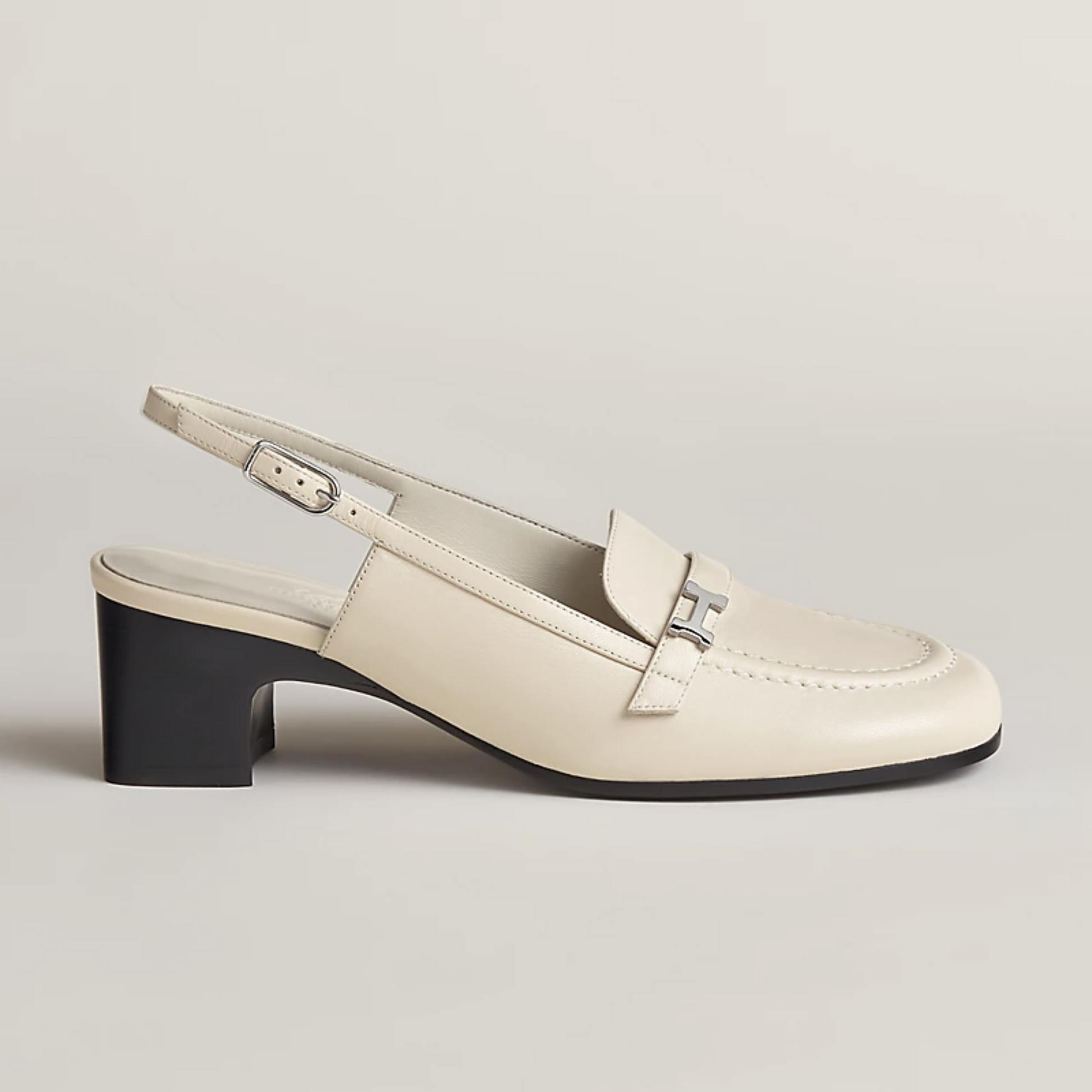 Hermes Infinie 50 Pumps - Blanc de Paris