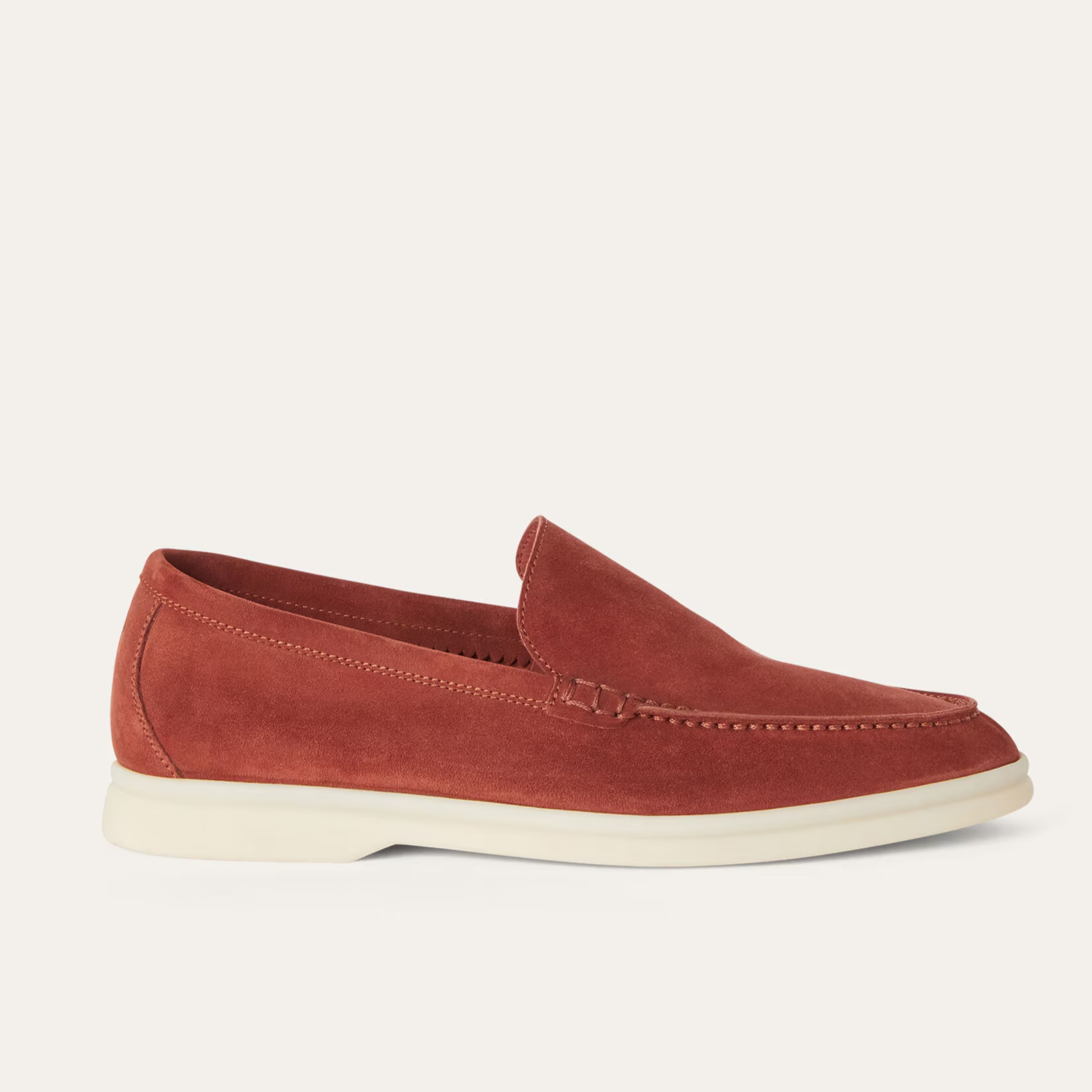 Loro Piana Summer Walk Suede Loafers -  Dried Red (R0DV)