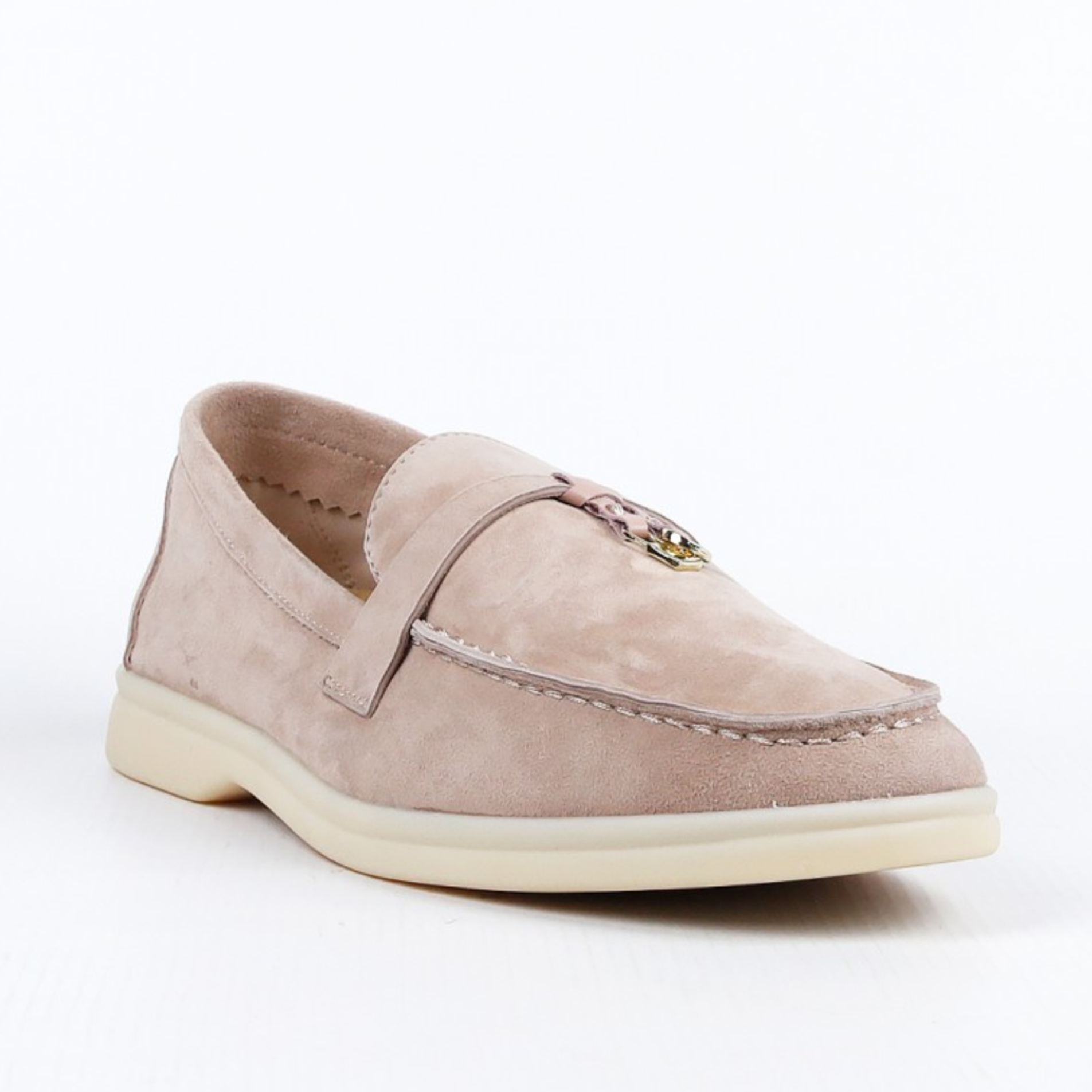 Loro Piana Summer Walk Suede Loafers - Light Camel (030)
