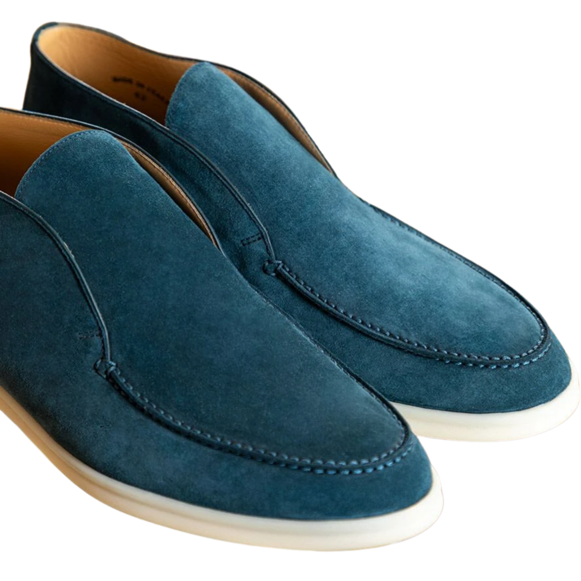 Loro Piana Open Walk Suede Ankle Boots - Dark Blue