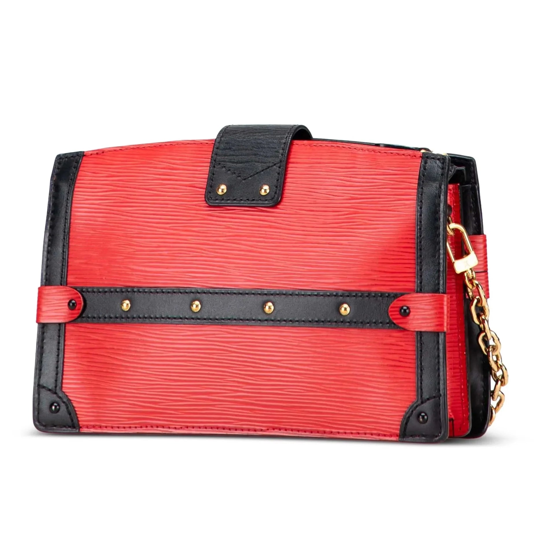 Louis Vuitton Epi Trunk Clutch Crossbody Bag - Red
