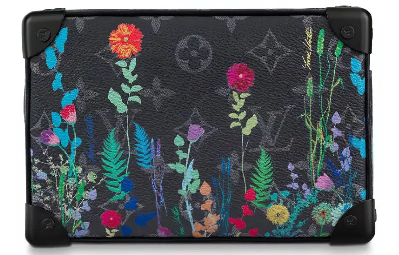 Louis Vuitton Monogram Eclipse Flower Print Mini Soft Trunk Bag - Black