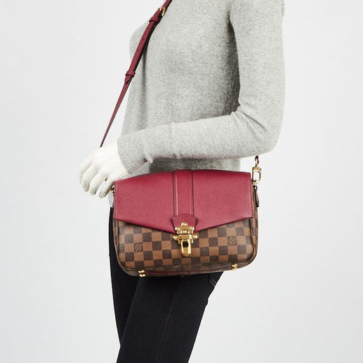 Louis Vuitton Damier Ebene Clapton Crossbody Shoulder Bag - Brown