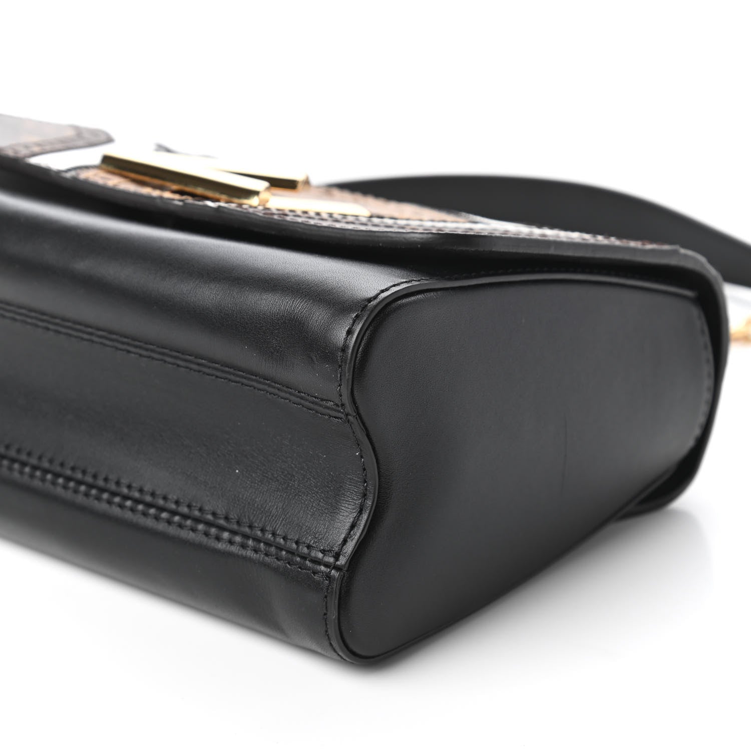 Louis Vuitton Veau Satin Monogram Twist MM Shoulder Bag - Brown