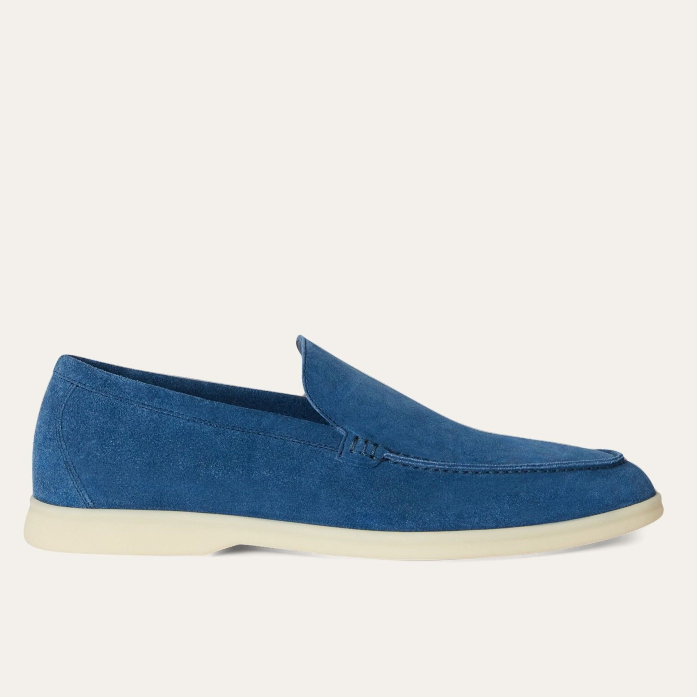Loro Piana Summer Walk Suede Loafers - Cobalt Ink (WI72)