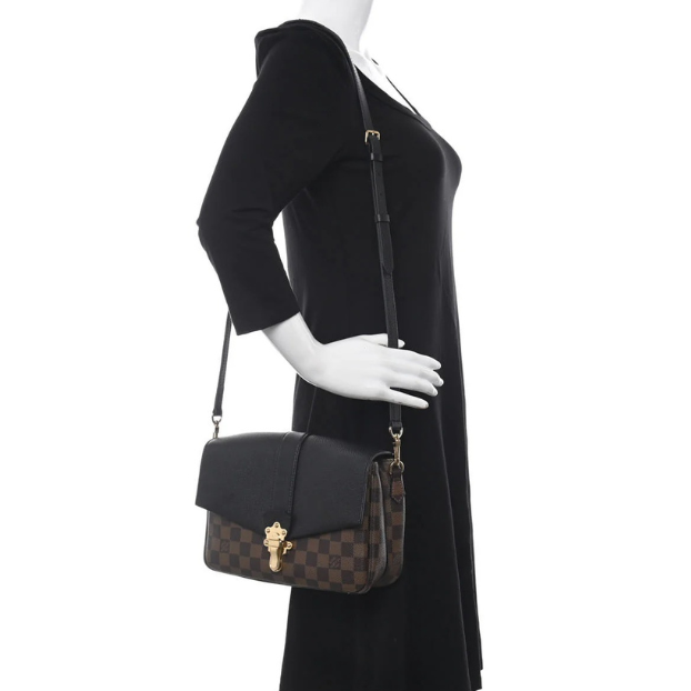Louis Vuitton Damier Ebene Clapton Crossbody Bag - Black