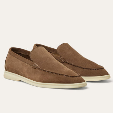 Loro Piana Summer Walk Suede Loafers - Dusk (H0X4)