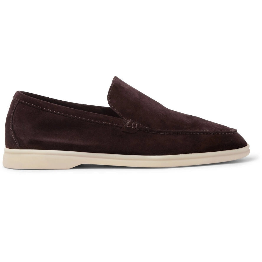 Loro Piana Summer Walk Suede Loafers - Amarone (Q08F)