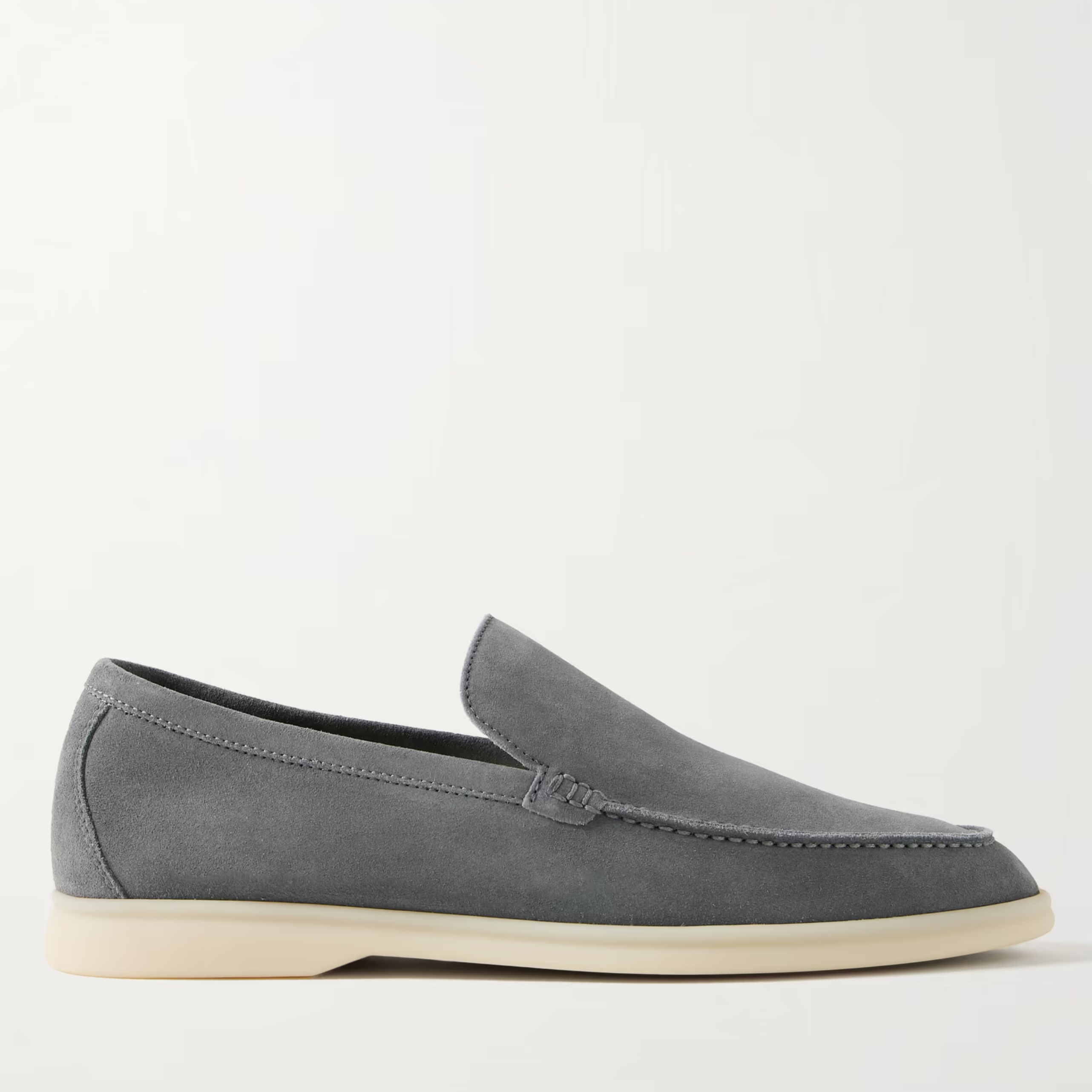 Loro Piana Summer Walk Suede Loafers - Frozen Blue (60JF)