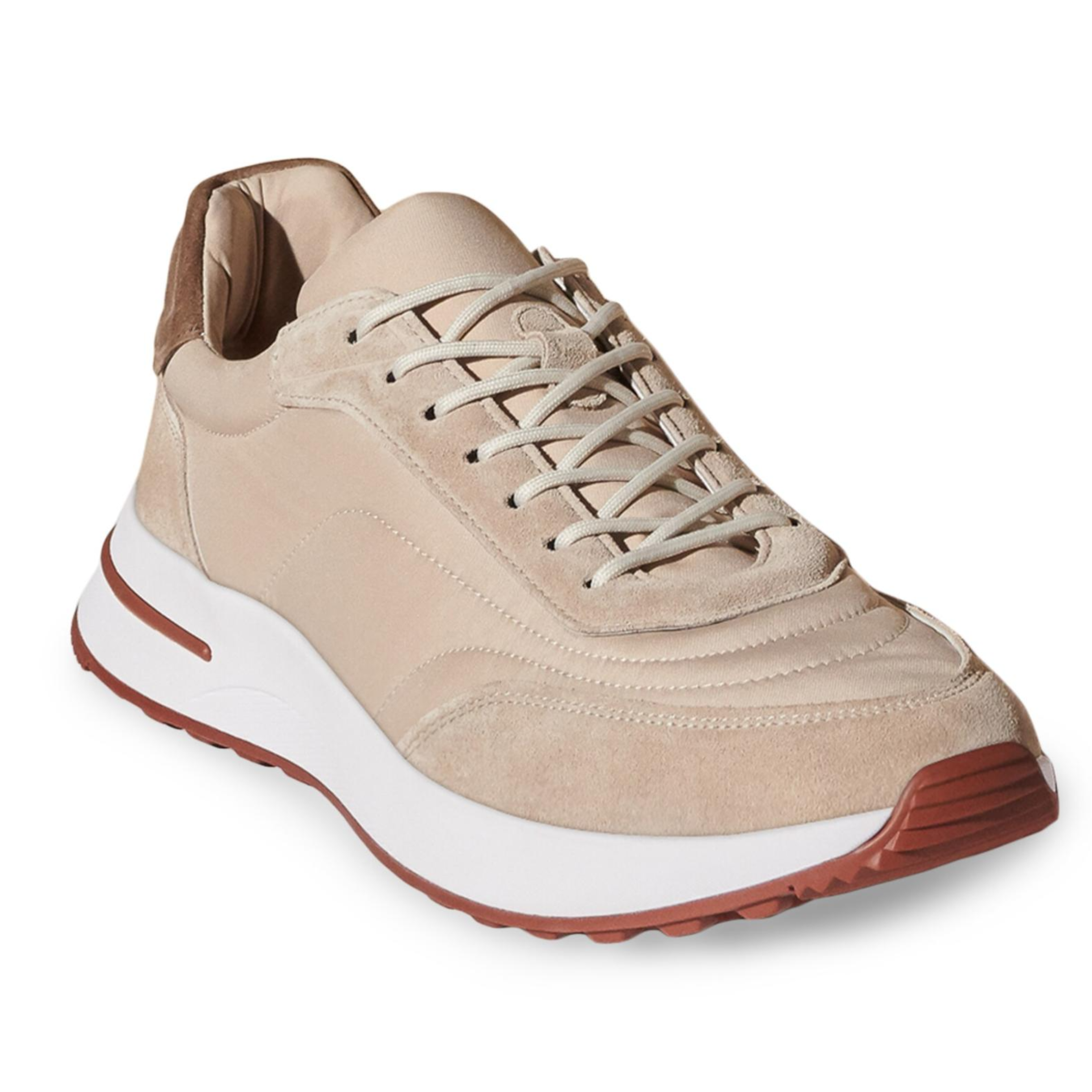 Loro Piana Weekend Walk Suede Sneakers - Sand Shell