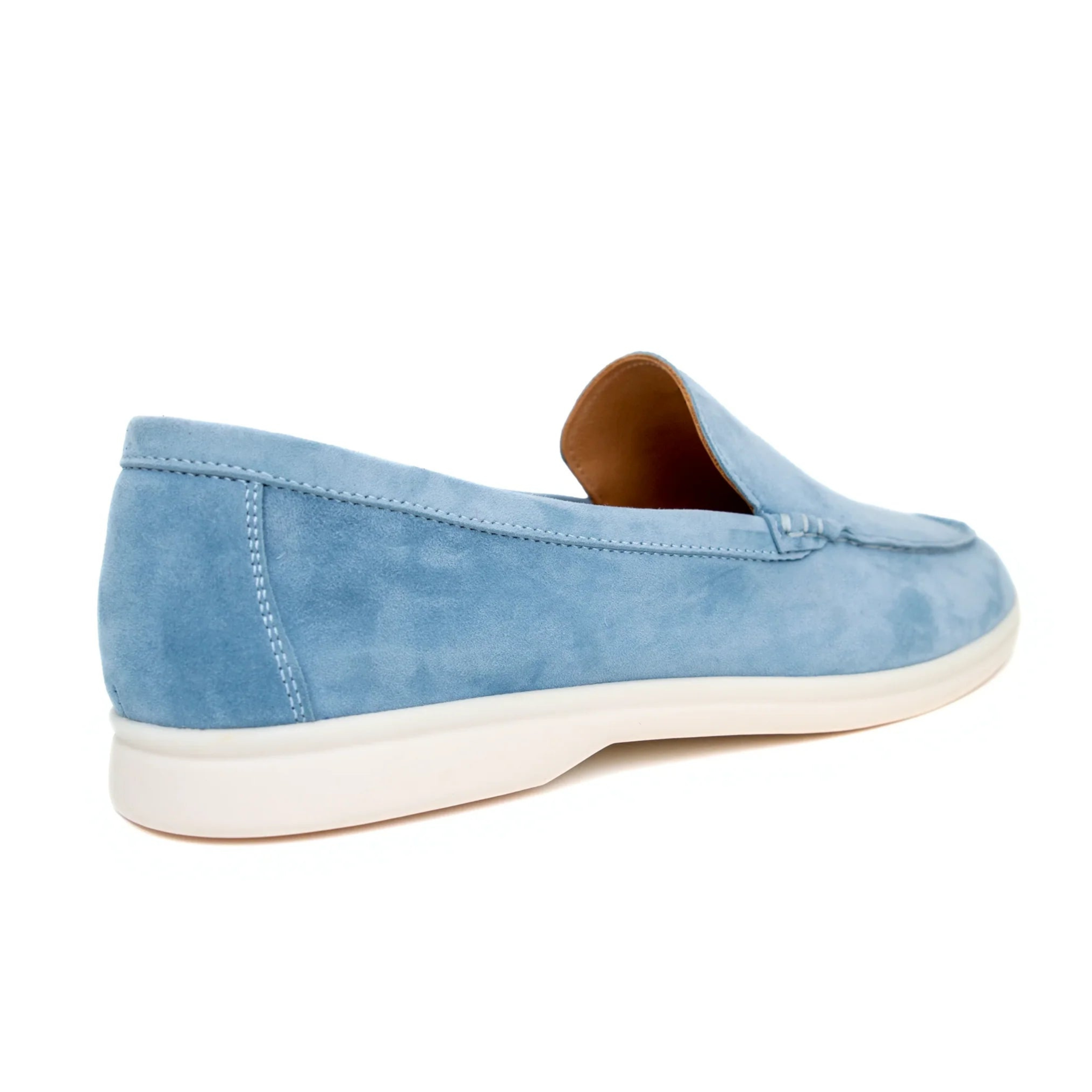Loro Piana Summer Walk Suede Loafers - Polvere Blue