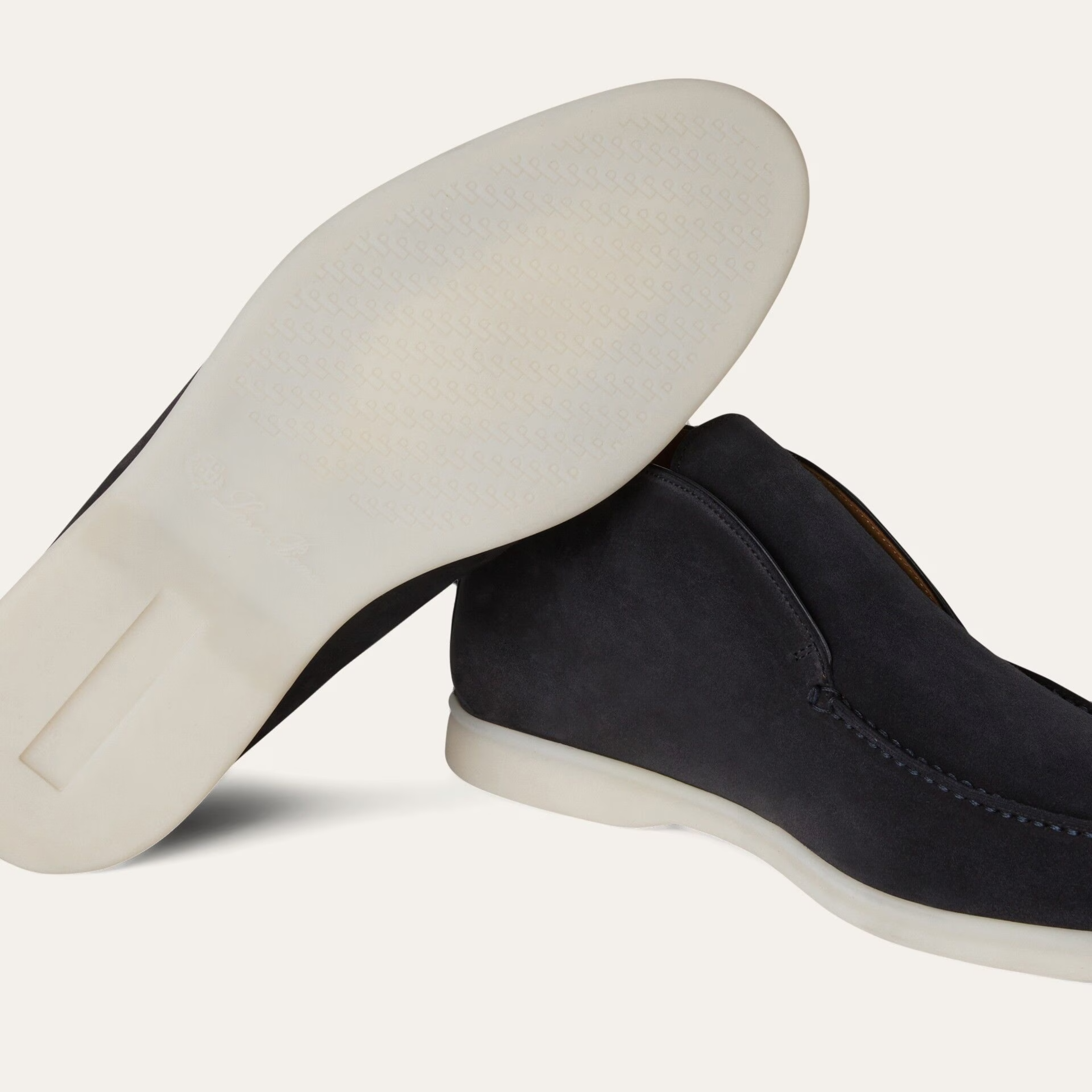 Loro Piana Open Walk Suede Ankle Boots - Black