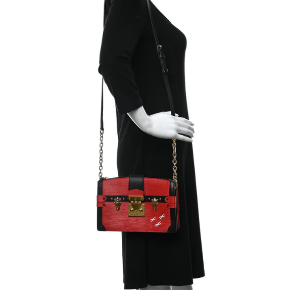 Louis Vuitton Epi Trunk Clutch Crossbody Bag - Red