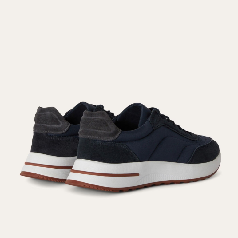 Loro Piana Weekend Evo Suede Sneakers - Navy Blue (082)