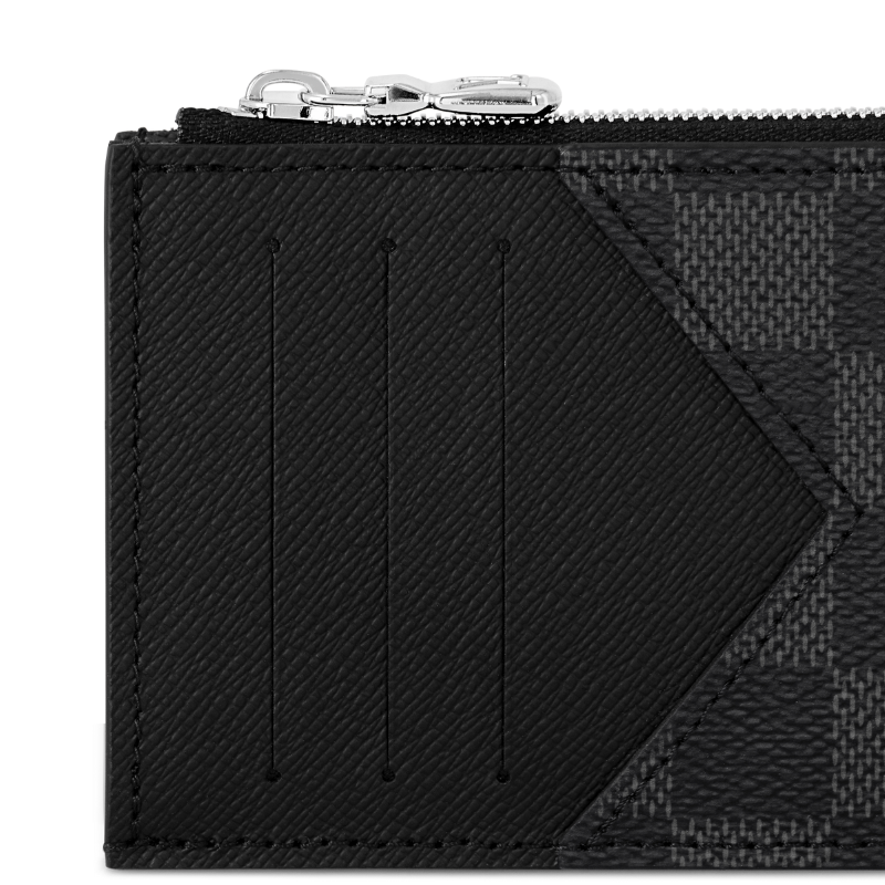 Louis Vuitton Damier Graphite Canvas Coin Card Holder - Black