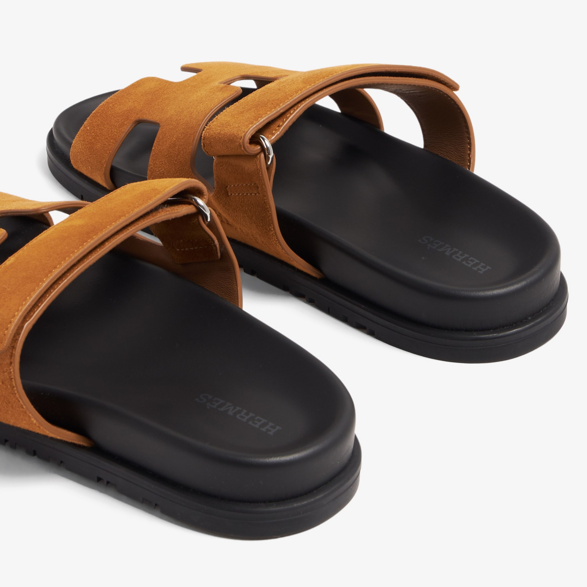 Hermes Chypre Suede Sandals - Caramel Brown