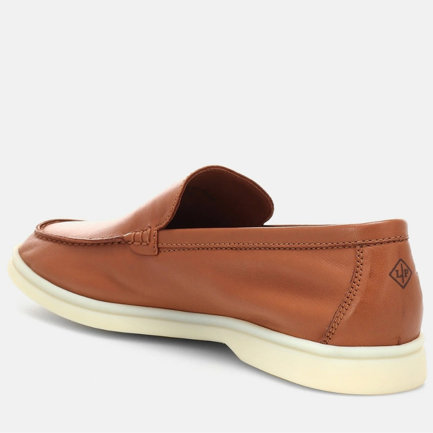 Loro Piana Summer Walk Calfskin Loafers - Havana Brown