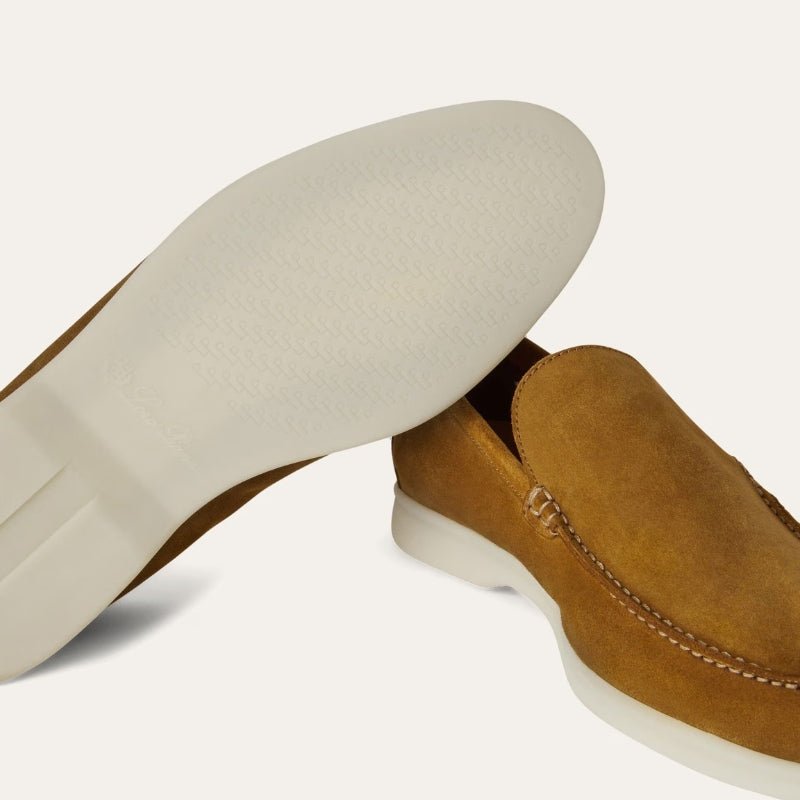 Loro Piana Summer Walk Suede Loafer - Tan (HD96)