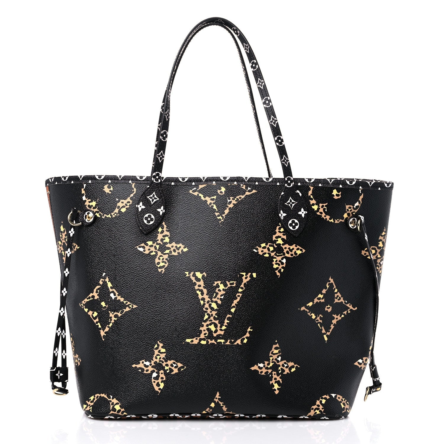 Louis Vuitton Giant Jungle Neverfull MM Tote Bag - Black and Brown