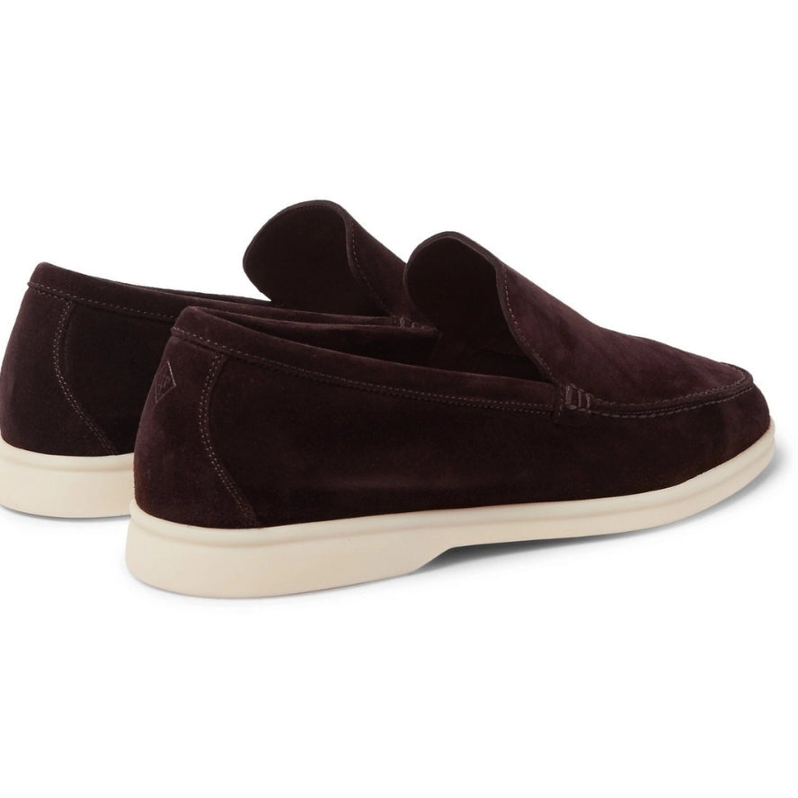 Loro Piana Summer Walk Suede Loafers - Amarone (Q08F)