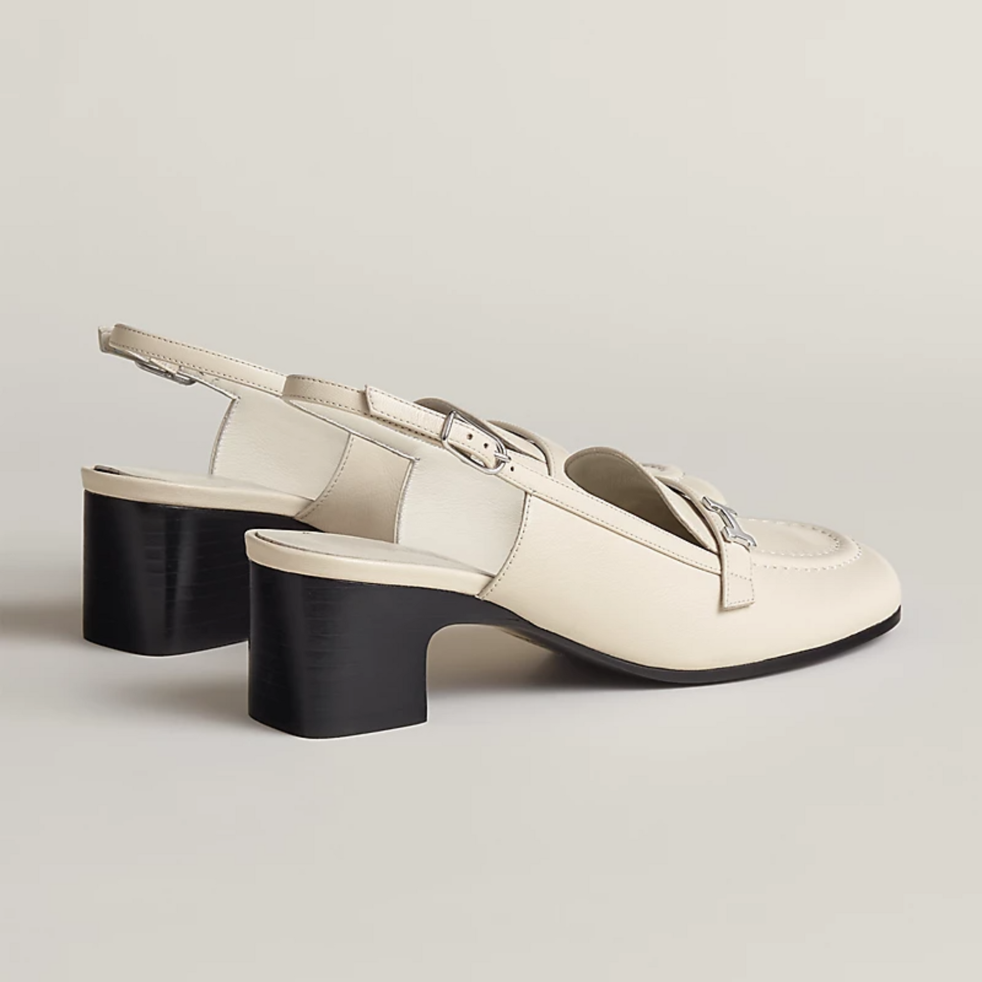 Hermes Infinie 50 Pumps - Blanc de Paris