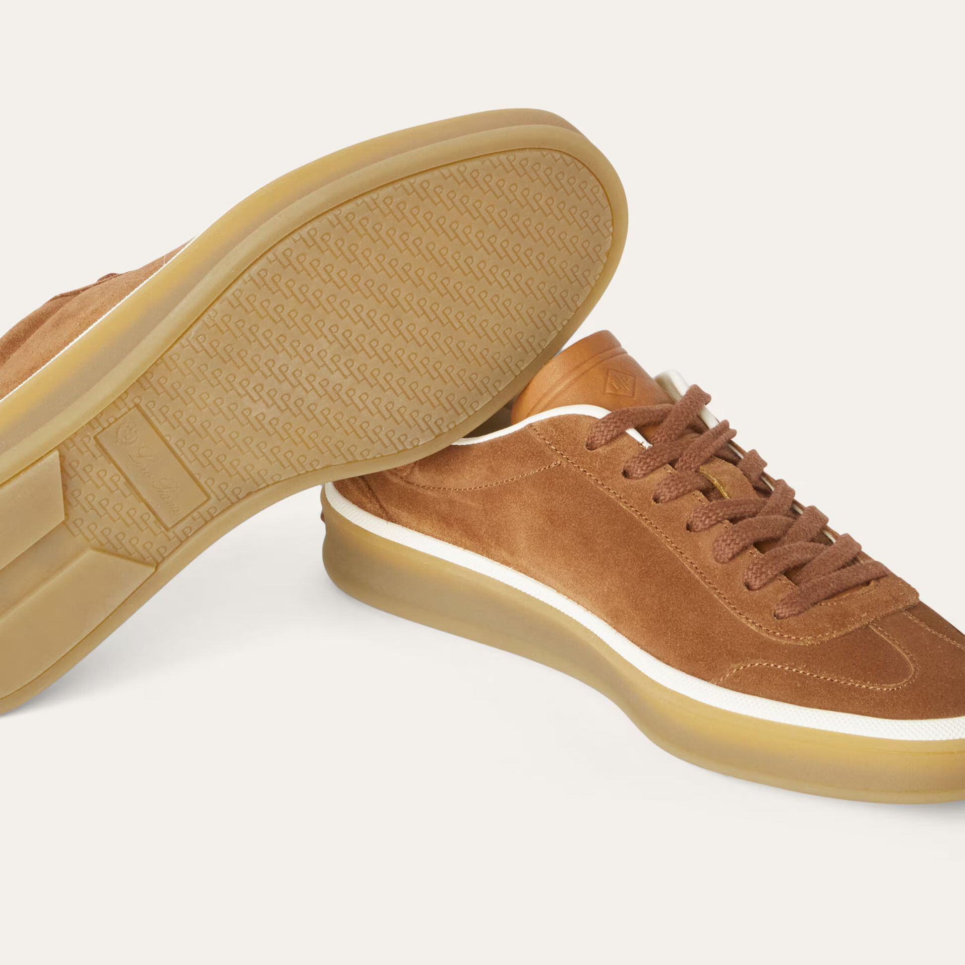 Loro Piana Tennis Walk Suede Calf Split Sneakers - Bark Wood (E0CF)