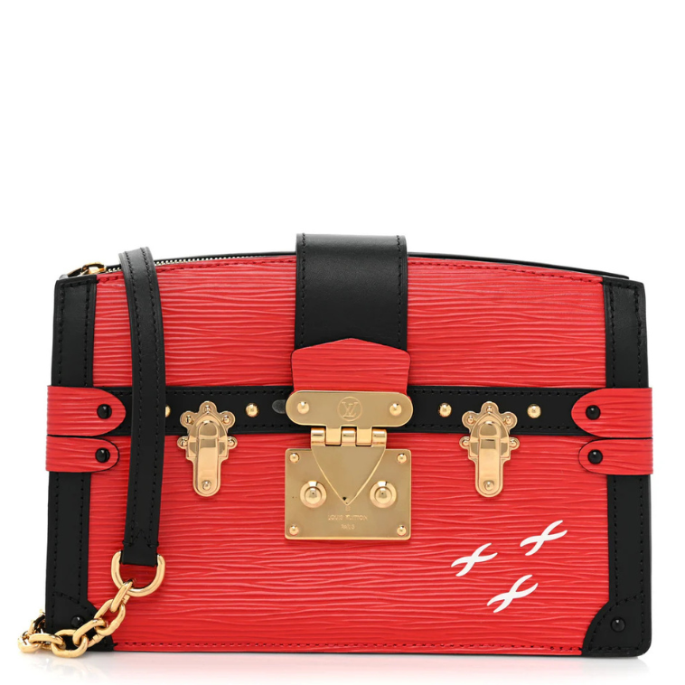 Louis Vuitton Epi Trunk Clutch Crossbody Bag - Red