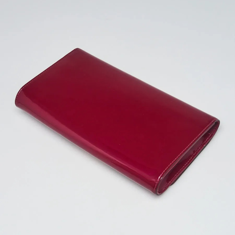 Louis Vuitton Vernis Patent Leather Louise Clutch - Wine Red