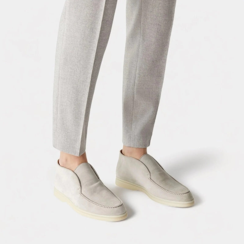 Loro Piana Walk of the Summer Suede Ankle Boots - Flannel Gray (215)
